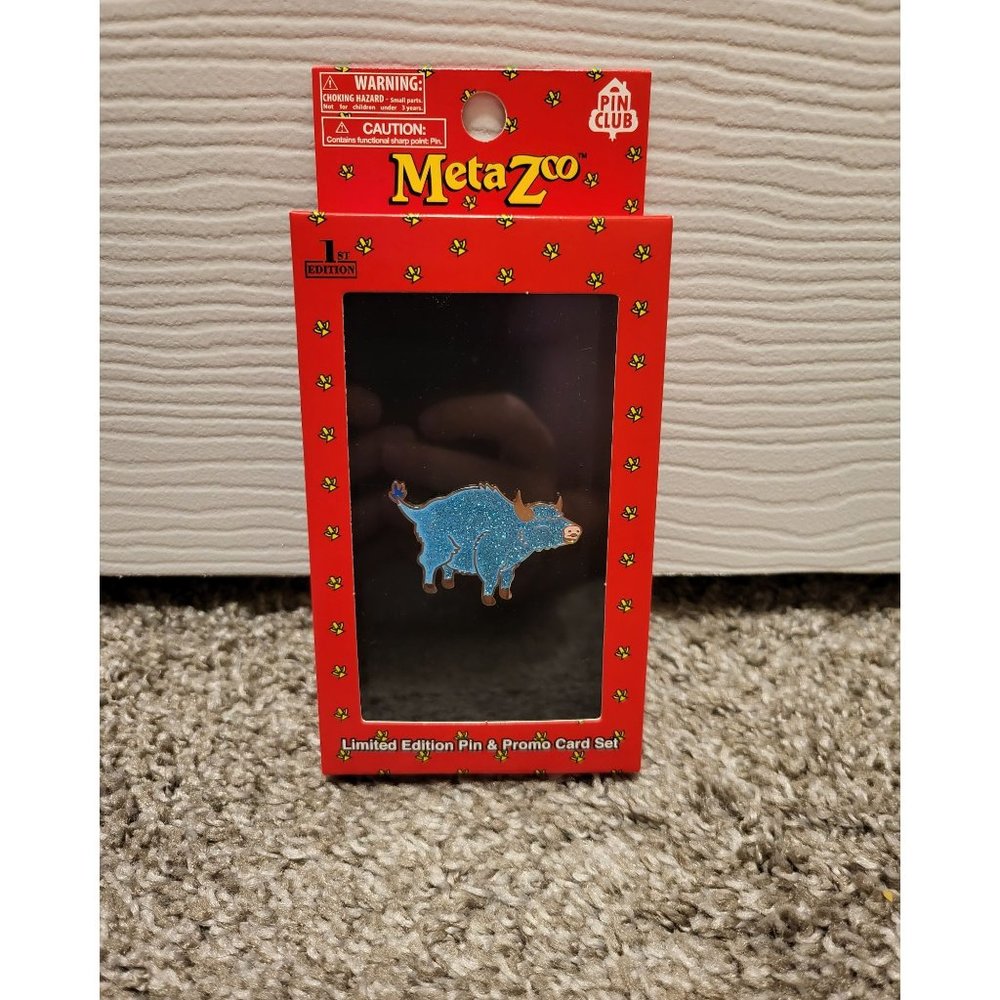 MetaZoo Babe The Blue Ox Pin + Promo Card Set - READY TO SHIP